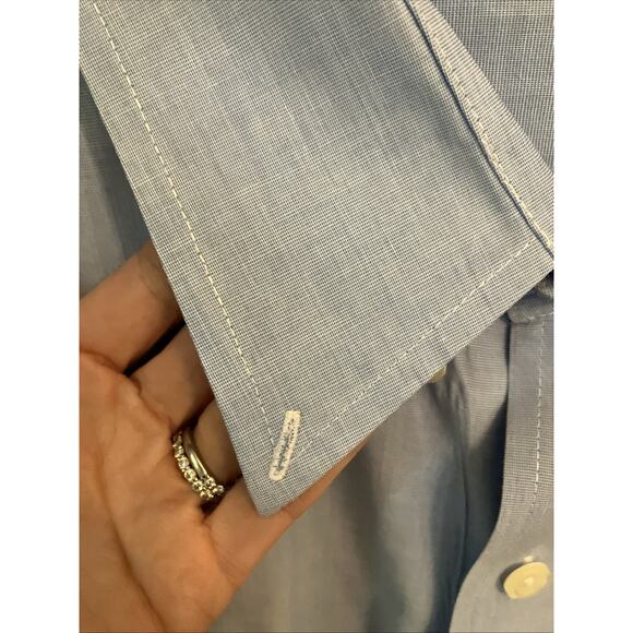 Izod Button Down Shirt Men 4XL Big Blue Premium Essentials Long Sleeve Collared - Picture 10 of 12